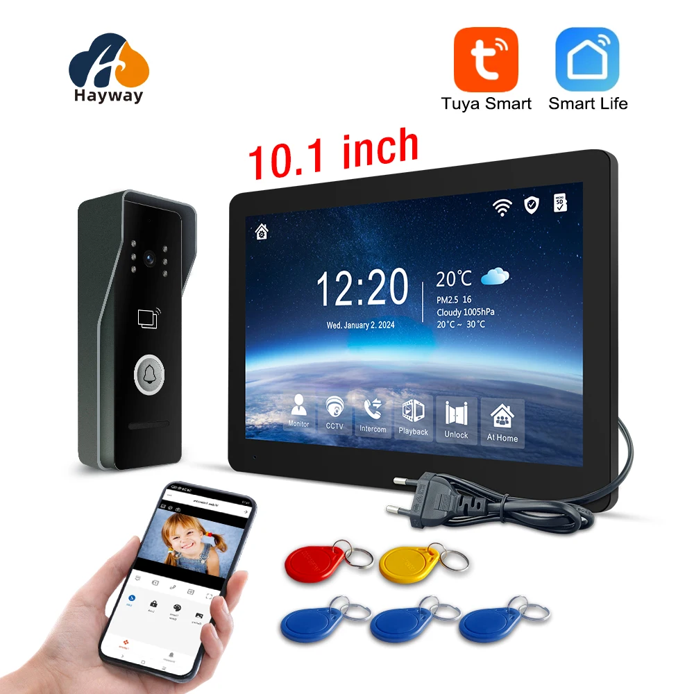 Smart Doorbell Wired - Hayway Tuya interkom Video 1080P cerdas,