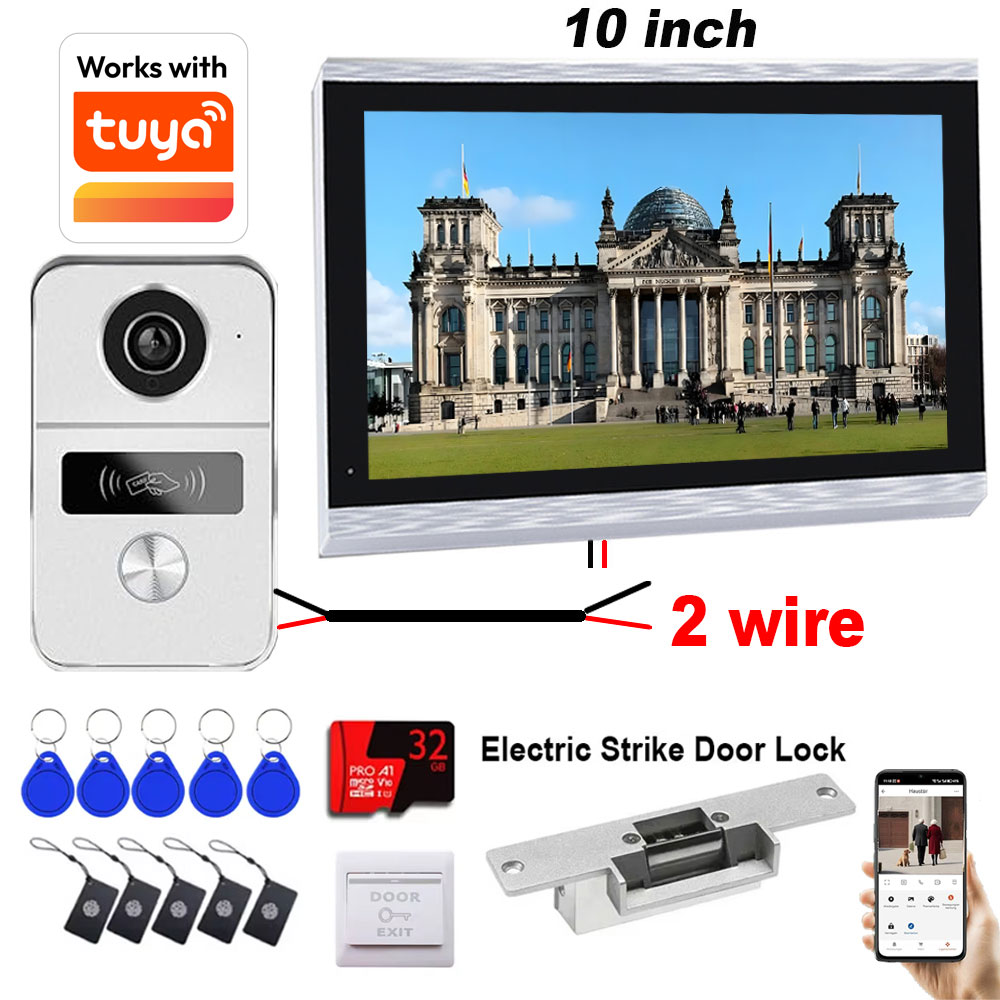Sistem Interkom Video Wifi Tuy - Smart Doorbell Wired ulasan dan harga