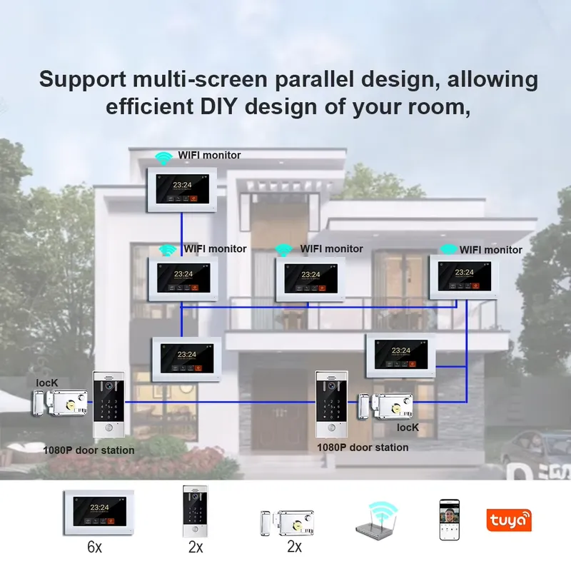 TYSH 2-wire IP Smart WiFi Vide - Smart Doorbell Wired ulasan dan harga