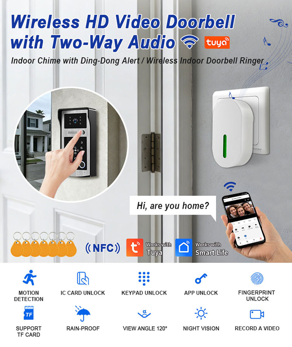 Sistem Interkom Video Door Pho - Smart Doorbell Wired ulasan dan harga